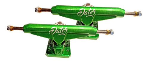 Dater Full Color Verde Trucks 149mm Skate El Par