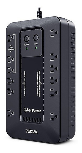 No Break Cyberpower (ec750g) 750va / 450w Gabinete Compacto Color Negro