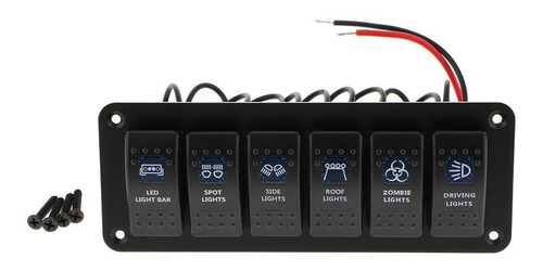 Panel De Interruptores De Reinicio Rocker De 6 Canales, Disy