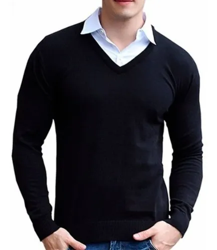 Pullover escote en v hombre sale