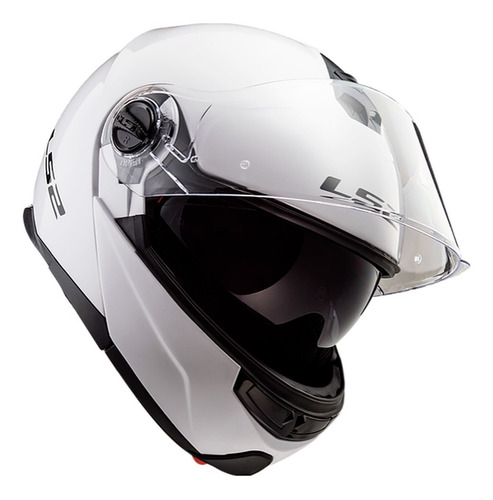 Imagen 2 de 10 de Casco Ls2 Ff325 Strobe Blanco Brilloso
