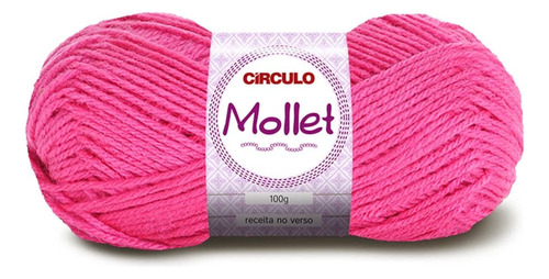 Lã Tricô Circulo Mollet 100gr 200m (500 Tex) 100% Acrílico Cor 3182-Pitaya