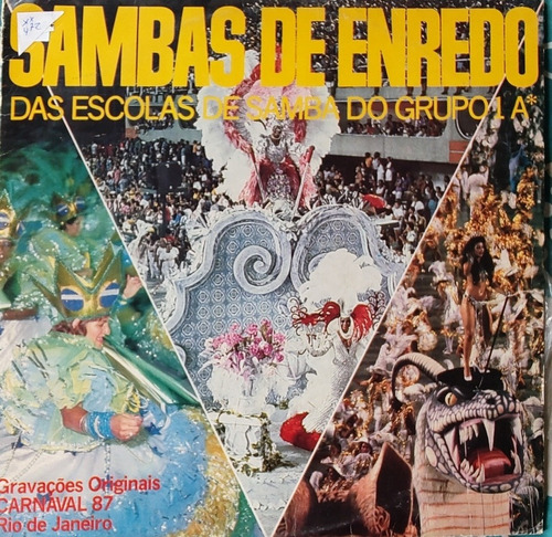 Vinilo Lp De Sambas De Enredo  Carnaval 87 (xx472