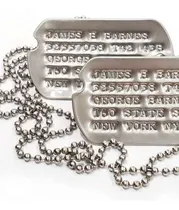 Comprar Dog Tag Militar Feb Gravado Corte V Segunda Guerra Mundial