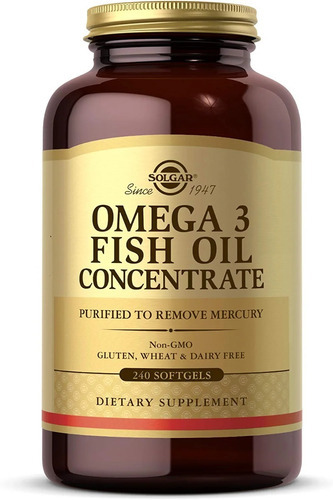 Aceite De Pescado Concentrado Omega 3 Solgar 240 Capsulas Sabor Neutro