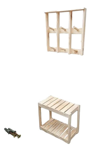 Imagen 1 de 7 de Perchero De Pared Mas Zapatero Cts Mundopino