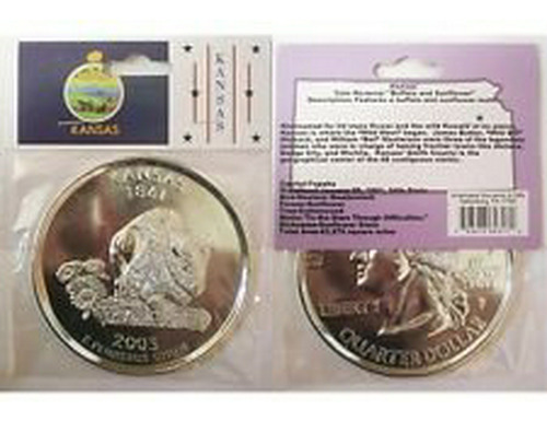 Articulo Para Broma - Kansas State Quarter Fake Jumbo Coin N