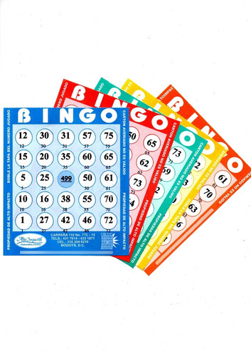 1 Paquete De 100 Cartas Para Bingo