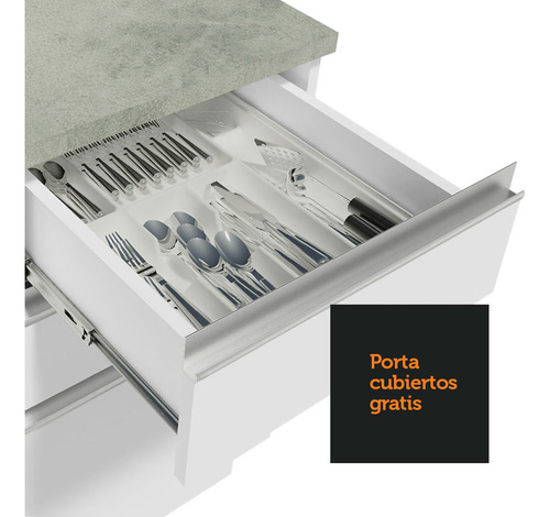 Mueble De Cocina Madesa Glamy - Mostrador Para Fregadero 120 Blanco