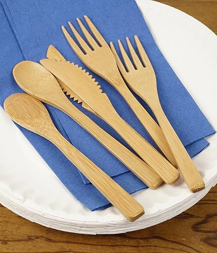 Juego De Utensilios De Cocina De Bambú Reutilizables Y Biode