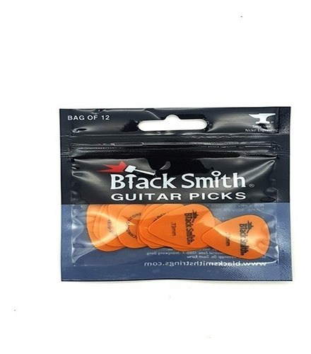 Puas Para Guitarra Blacksmith 0.73 * 12 Unidades Color Naranja