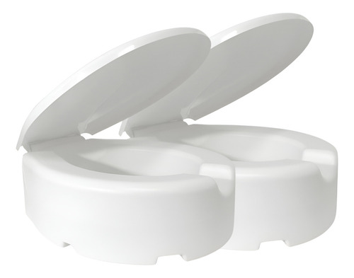 Kit 2 Assentos Sanitários Elevados 13cm Oval Branco Cipla