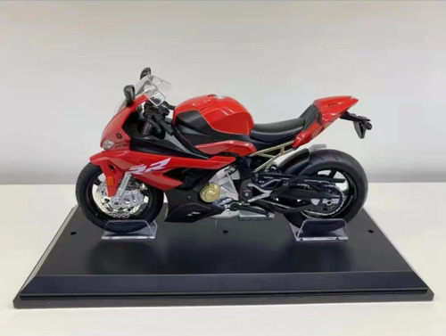 1:12 Con Luz Y Sonido Base Bmw-1000rr Miniatura Model Metal