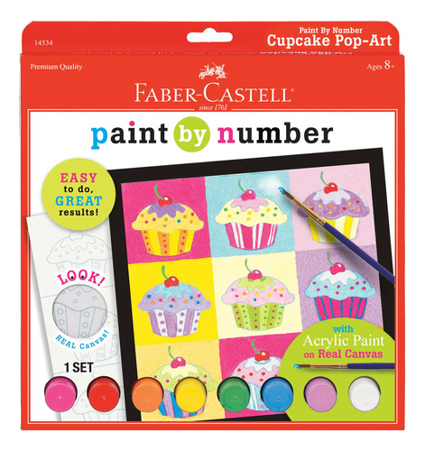 Faber-castell Paint By Number Cupcake Pop-art - Kit Completo