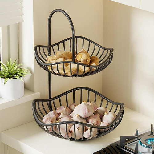 Cesta De Frutas De 2 Escalonadas Soporte De 30 Cmx40cm
