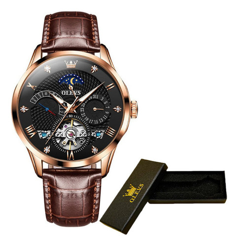 Reloj Mecánico Luminoso Olevs 6652 Tourbillon