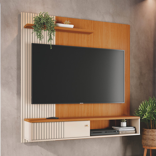 Bancada Suspensa Rack Aurora Cinamomo / Off White - Madetec Bege Claro