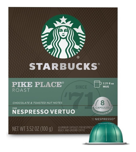 Starbucks Capsulas Nespresso - Vertuo - Pike Place Roast