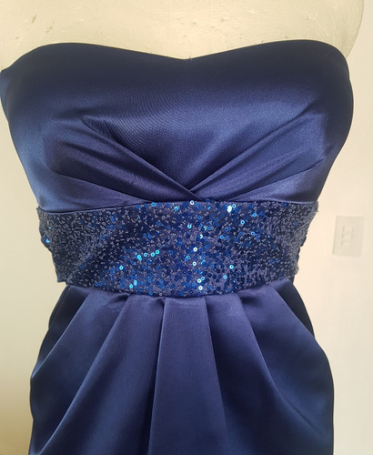Vestido Corto Strapless Color Azul Rey Talla 3 Vt351 | MercadoLibre