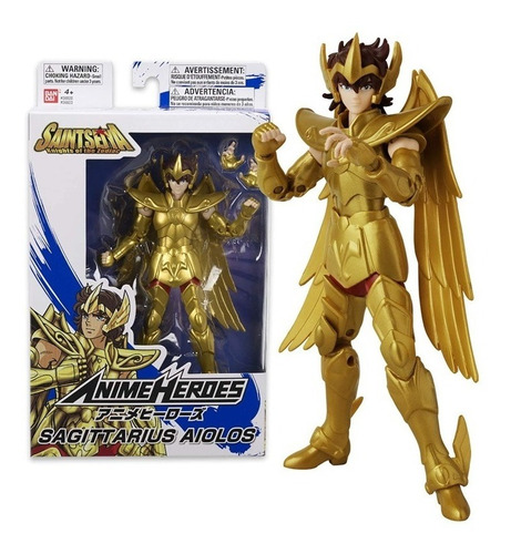 Figura Muñeco Caballero Sagitario Aioros Anime Saint Seiya 