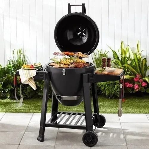 Asador De Carbón Tipo Kamado Calidad Suprema Expert Grill Color Negro