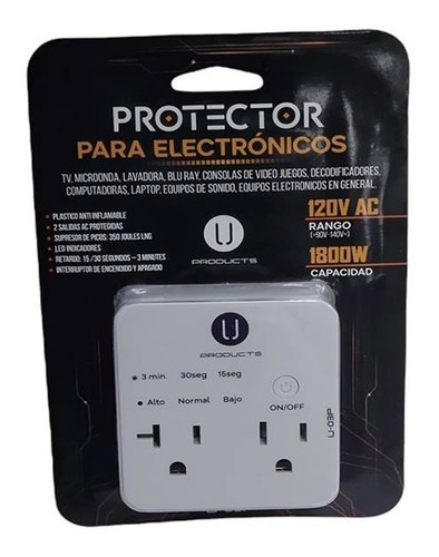 Protector De Voltaje Uk Para Electrodoméstico 2 Tomas 110v (