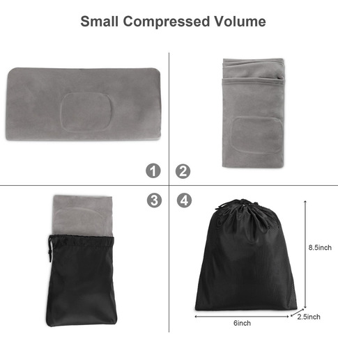 Almohada De Viaje Para Reposapiés Iatable, Ajustable Y Portá