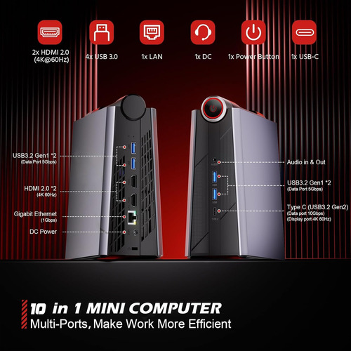 Megapc Mini Gaming Desktop Intel Ih | Ddr4 Nvme Ssd | Interr
