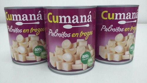 Palmitos En Trozos Caja 12 X 800 Gr