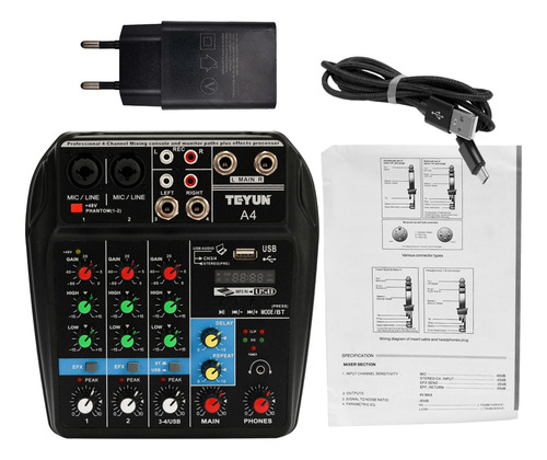 Mezclador De Audio Profesional Tarjeta De Sonido Interfaz