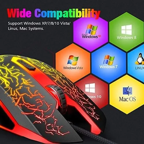 Mouse Versiontech Con Cable/negro Rgb