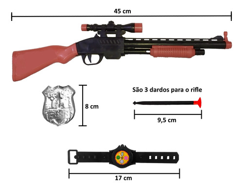Kit 2 Lançadores De Dardos Rifle Pistolas Nerf E Algemas
