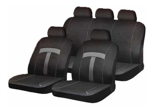 Funda Cubre Asiento Negro Y Gris Universal Auto Camioneta