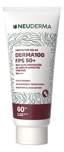 Protector Solar Mineral Derma100 Fps 50+ Nuederma