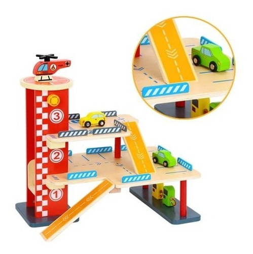Imagem 2 de 2 de Estacionamento Para Carros Com Heliponto - Tooky Toy