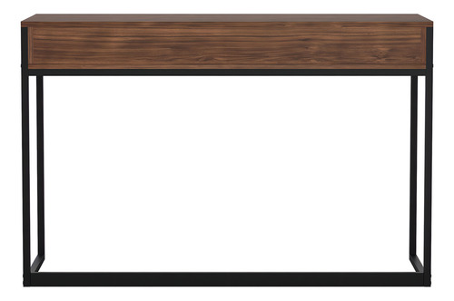 Mesa de escritório doméstico Martha Stewart Ollie com 3 Ca. Cor: Noz/Bronze Oleado
