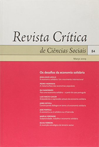 Libro Rev Critica Ciencias Soci No84 De Editora Almedina Al