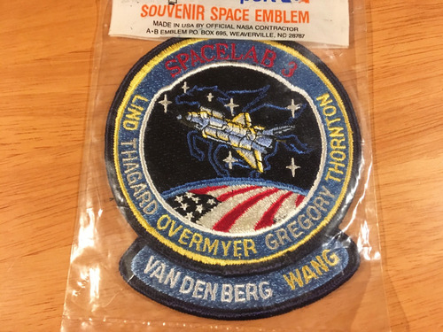 Parche Nasa Emblema Tripulacion Challenger Spacelab 3 Usa
