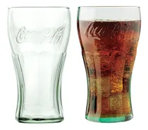 Comprar Juego 2 Vasos Vidrio 495ml Refresco Coca Cola Gaseosa Soda