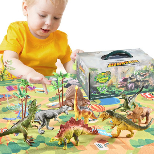 Figura De Dinosaurio Alfombra Set Regalos Para Niños