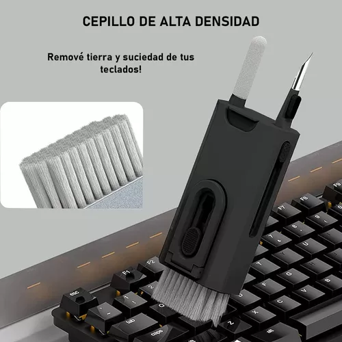  Kit limpiador electrónico Kit de limpiador de teclado con punta  de pincel Spong Pen para limpieza electrónica Agujero de teléfono celular  Auriculares Monitor (negro) : Electrónica