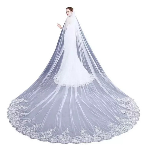 Lanjing Rolling Cathedral Mulher De Uma Camada, 4 M, Véu De