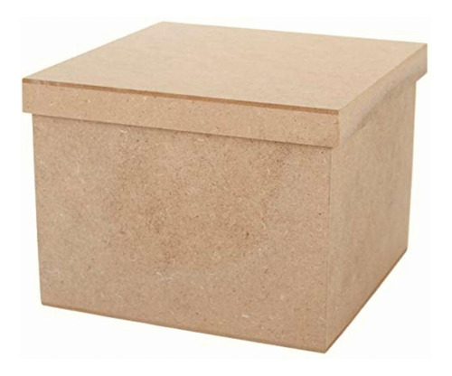 Mylin Caja Cubo Cuadrada De Madera Para Decorar Extra Grande