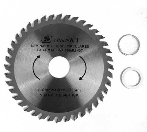 Imagem 2 de 6 de 3 Disco Serra Madeira 110mm 40t Para Makita Serra Marmore