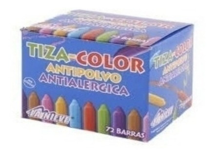 Tiza Color La Nieve 72 Unid ( 2 Cajas )