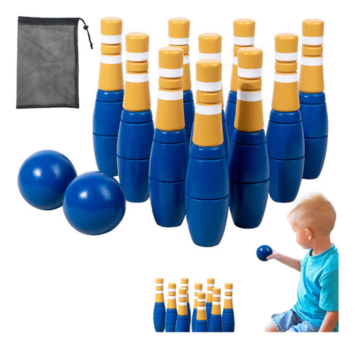 Juego De Bolos De Madera Juego De Bolos Para Patio Trasero K