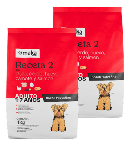 Alimento Maka, Receta 2 Perro Adulto Raza Pequeña 8kg