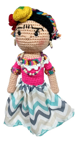 Souvenirs Frida Kahlo Crochet Amigurumi Movil Colgante