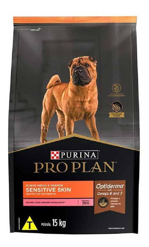 Ração Pro Plan Sensitive Skin Cães Adultos 15kg