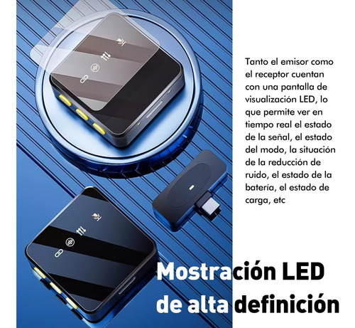 2025 Nuevo Micrófono Inteligente Con Cancelación De Ruido Negro+type-c